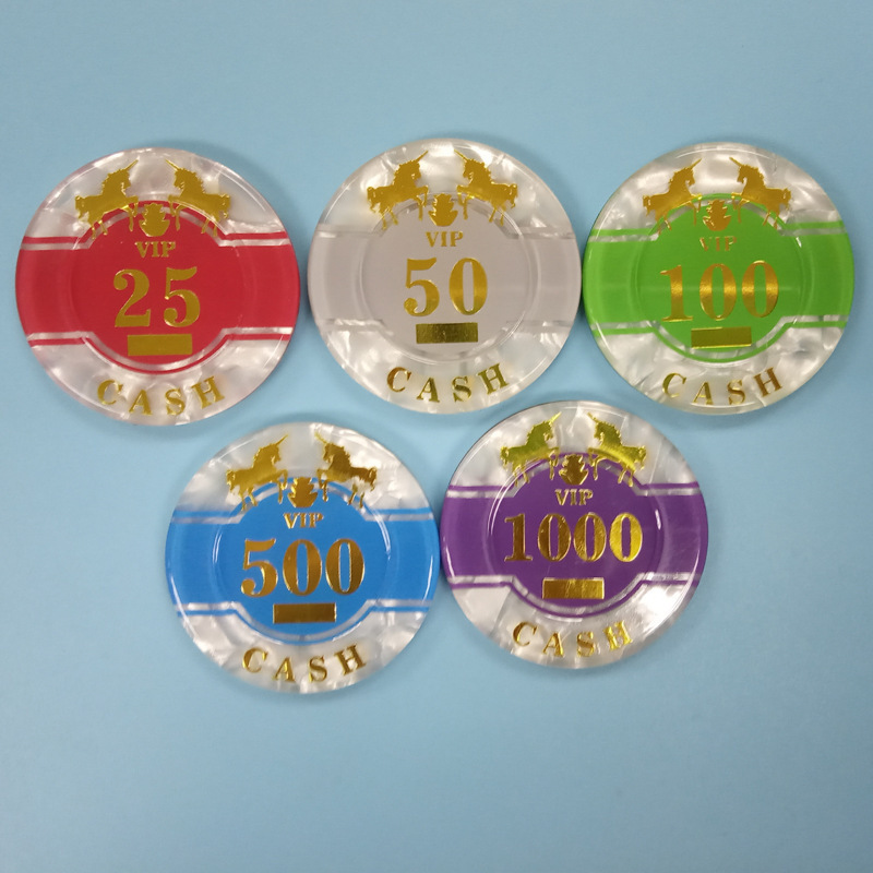 Acrylic & crystal casino poker chips