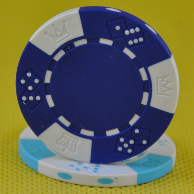 Diameter 40mm  14g crown dice  clay poker chips  without numbers wholesale