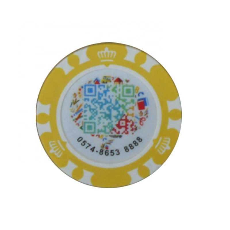 Custom ABS 40mm 11.5G  souvenir poker chip WITH metal core insert