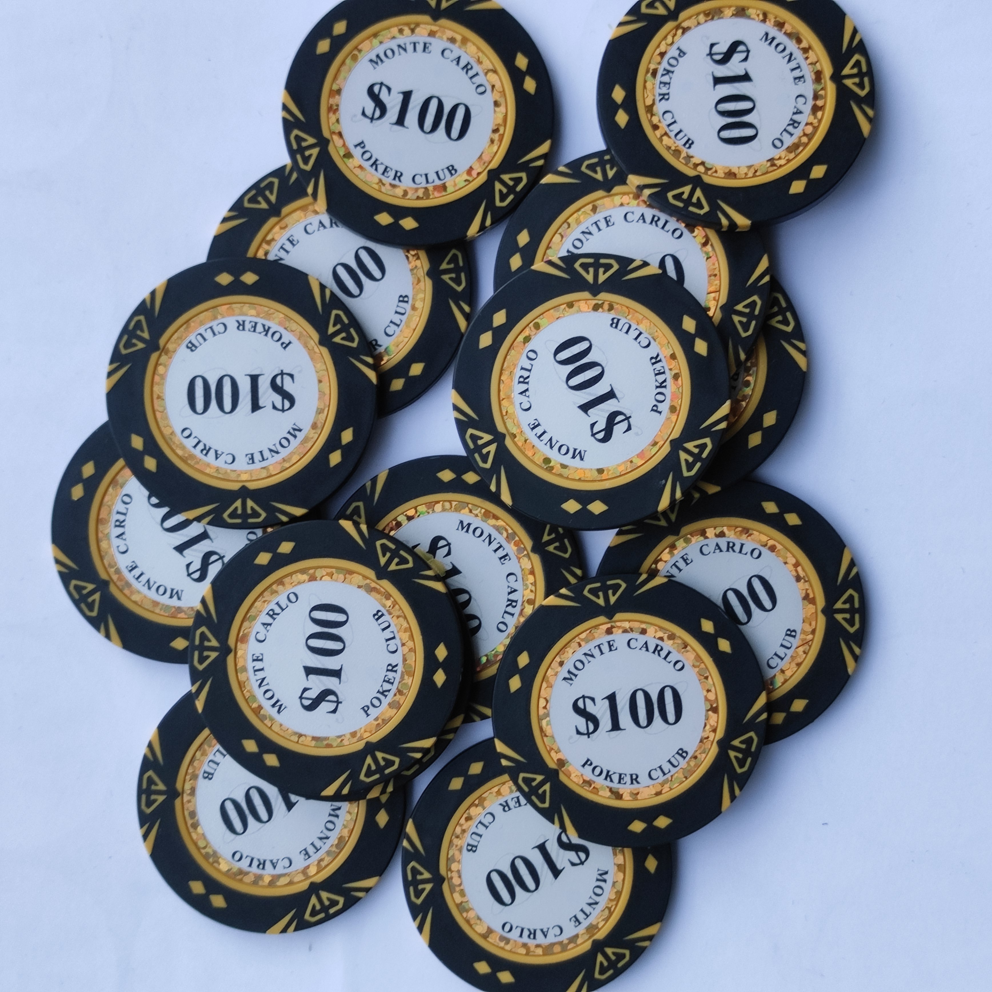 14  gram casino monte carlo jetons clay poker chips