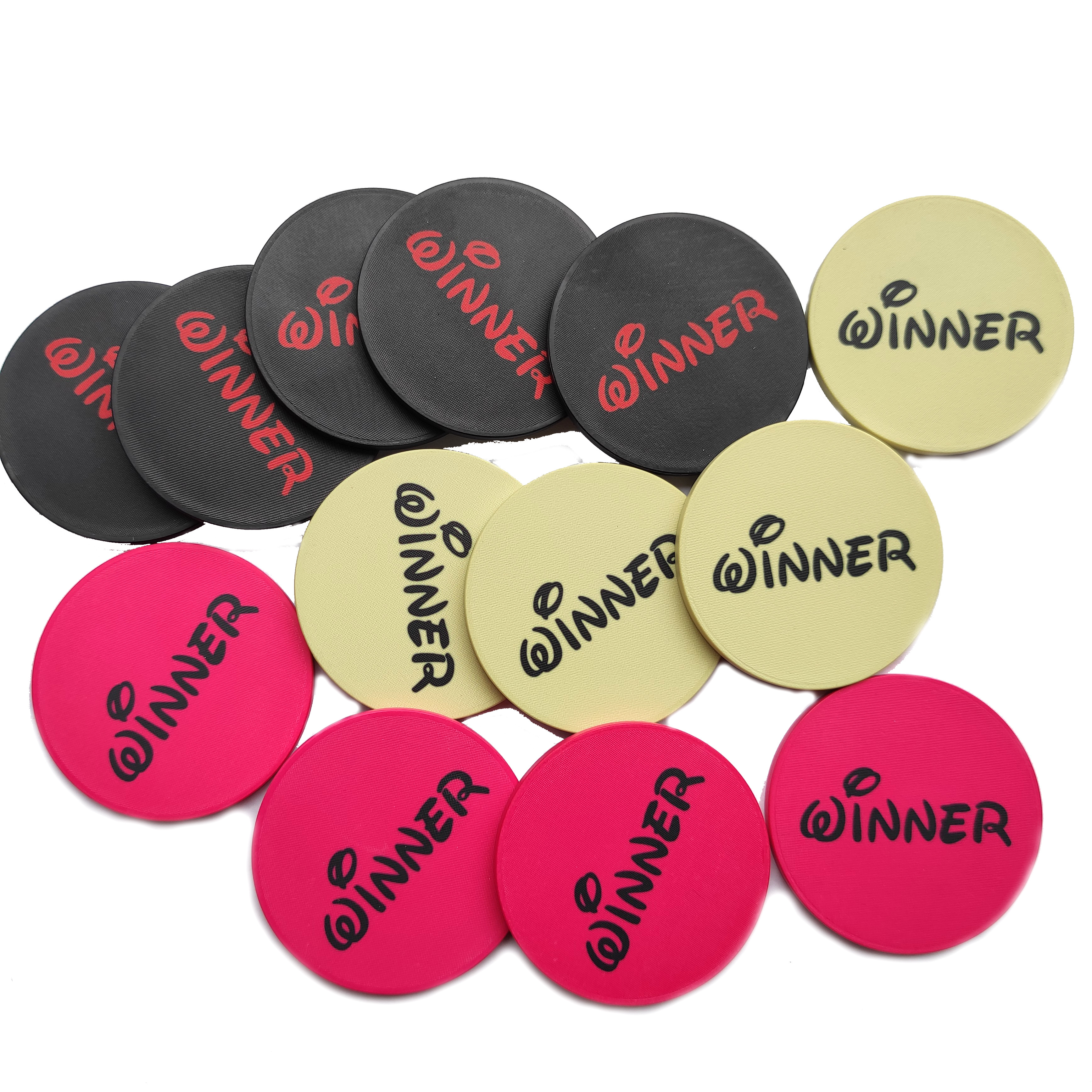 Oversized 50mm 52*5MM and 55*3.3MM  Casino ceramic poker chip dealer buttons with sublimation