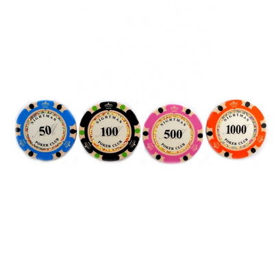 3 tone Plastic Poker Chips Casino Chips Custom Printing clay poker chip