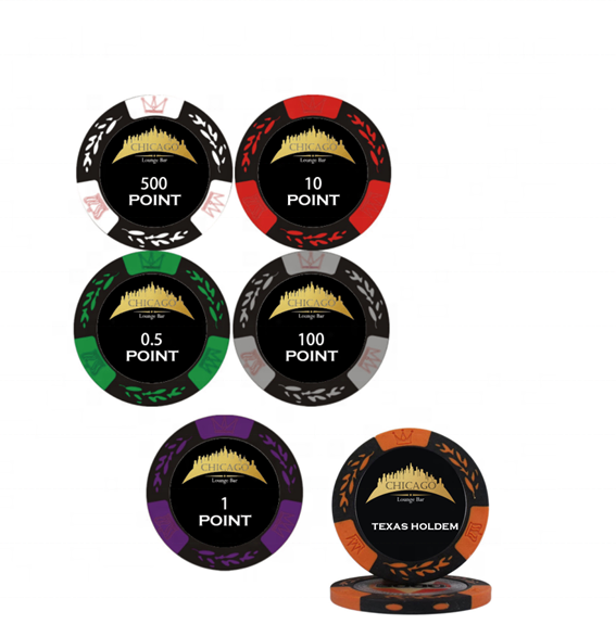 Custom design printed  rfid casino abs CLAY NYLON poker chip