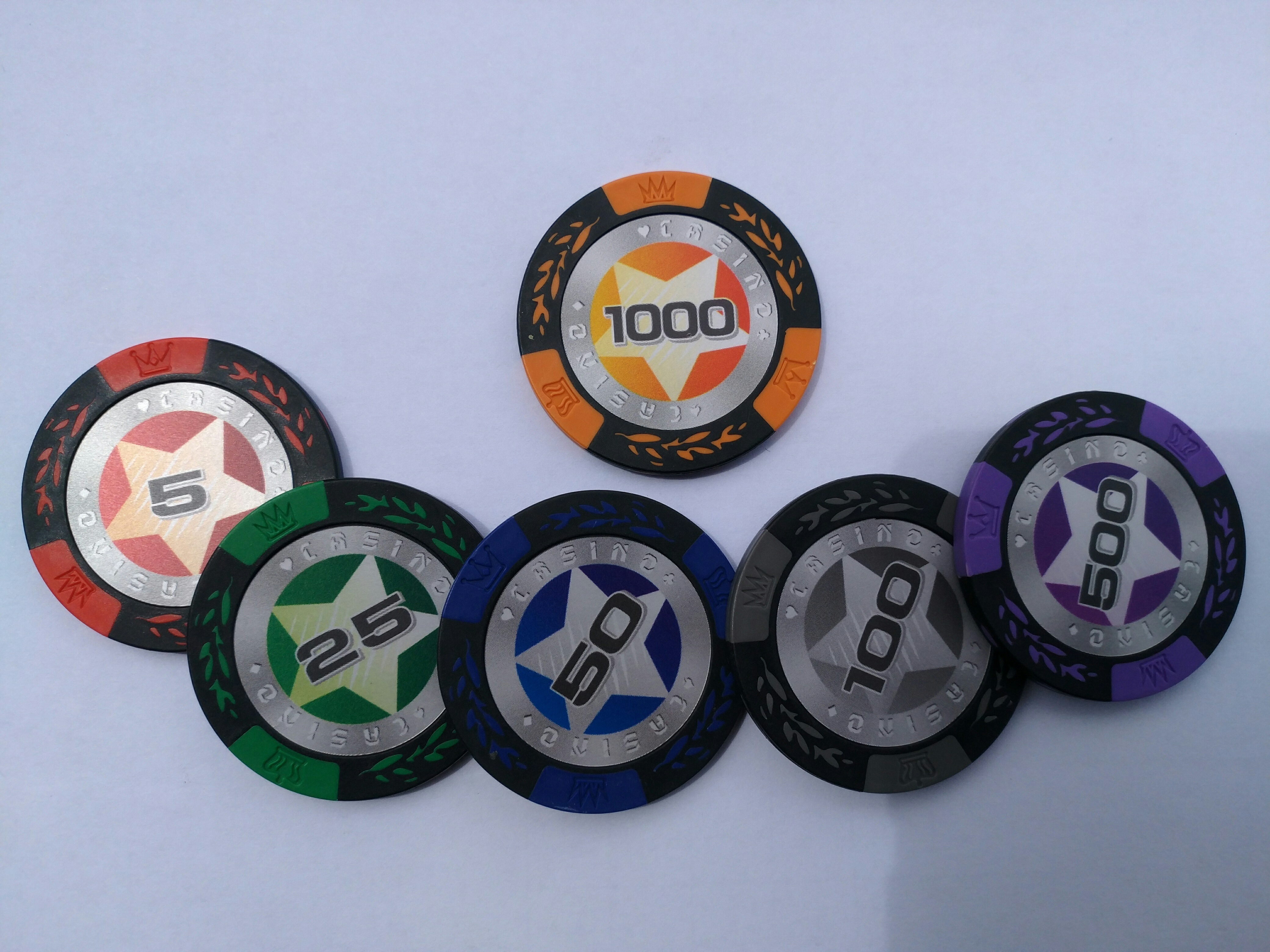 Custom design printed  rfid casino abs CLAY NYLON poker chip