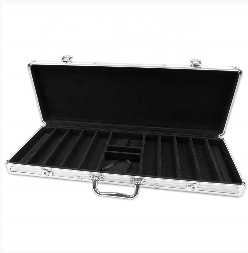 New version Silver or black or gold aluminum  100 200  300 400 500 600  10000  poker chip case