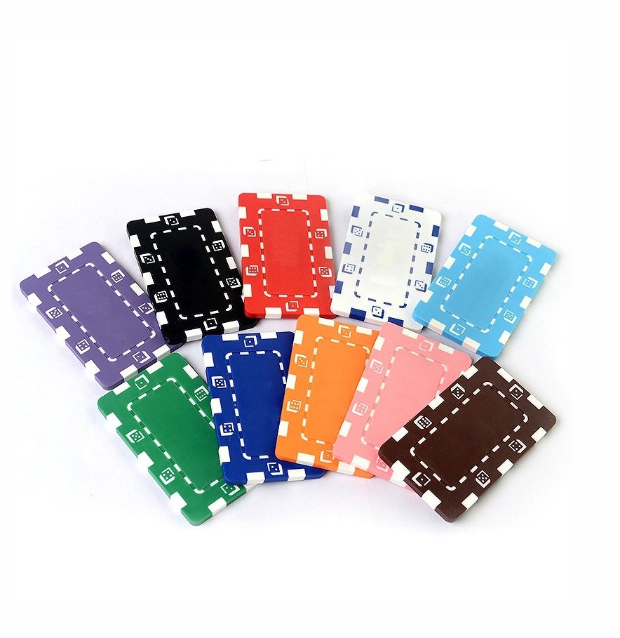 wholesale rectangular poker chip  without hot stamping numbers plaques