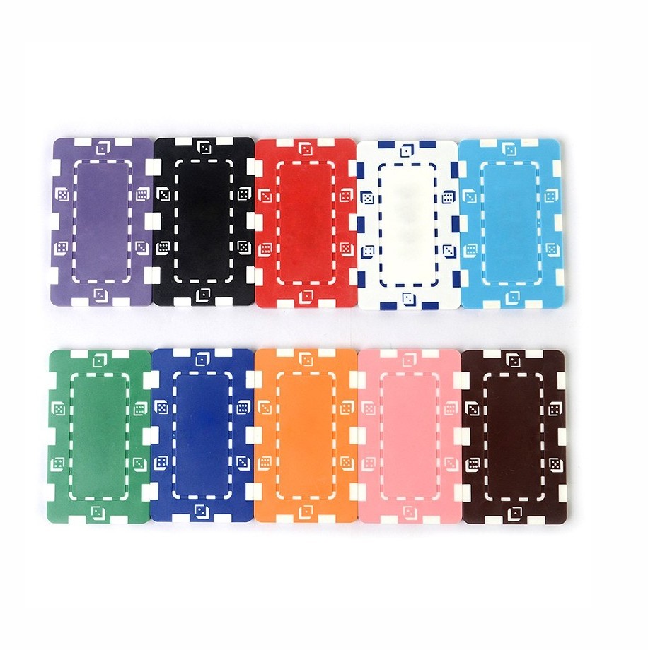 wholesale rectangular poker chip  without hot stamping numbers plaques