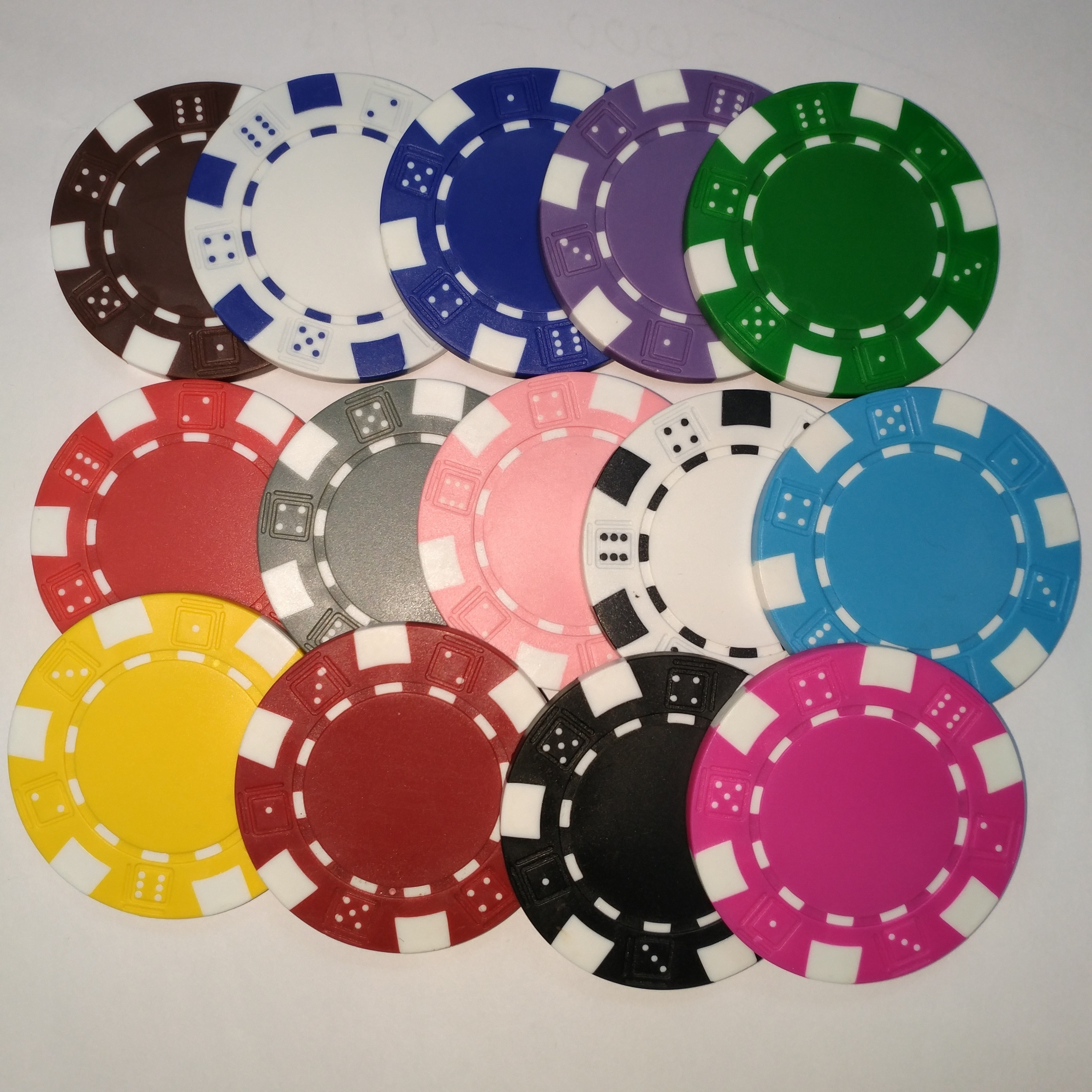 Classical Dice poker chips jetons with UV printing