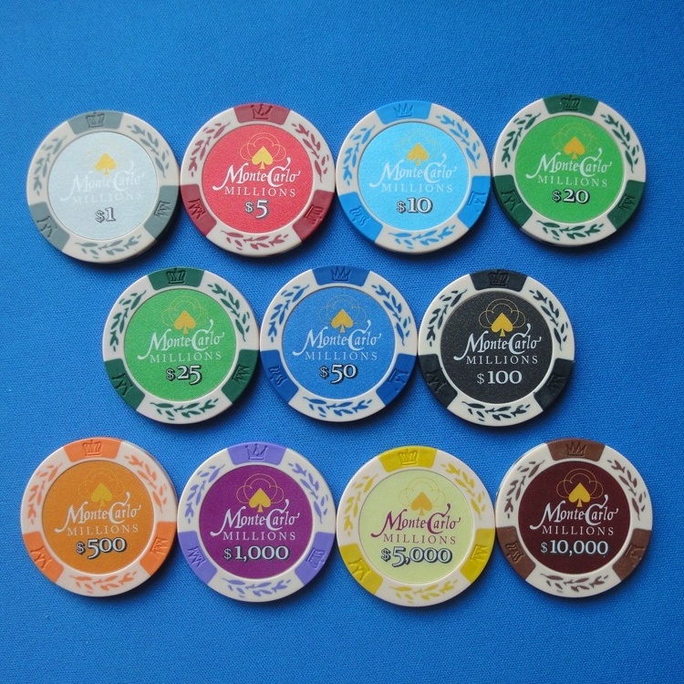 wholesale real monte carlo 14g clay poker chips   in stock