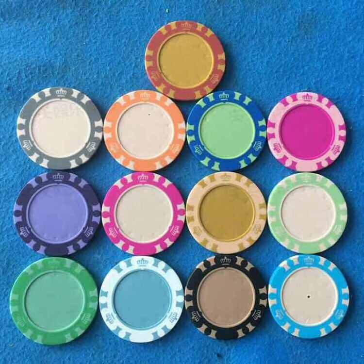 Wholesale 40mm two-tone  blank clay poker chips