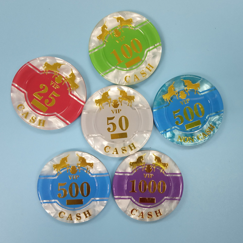 Acrylic & crystal casino poker chips