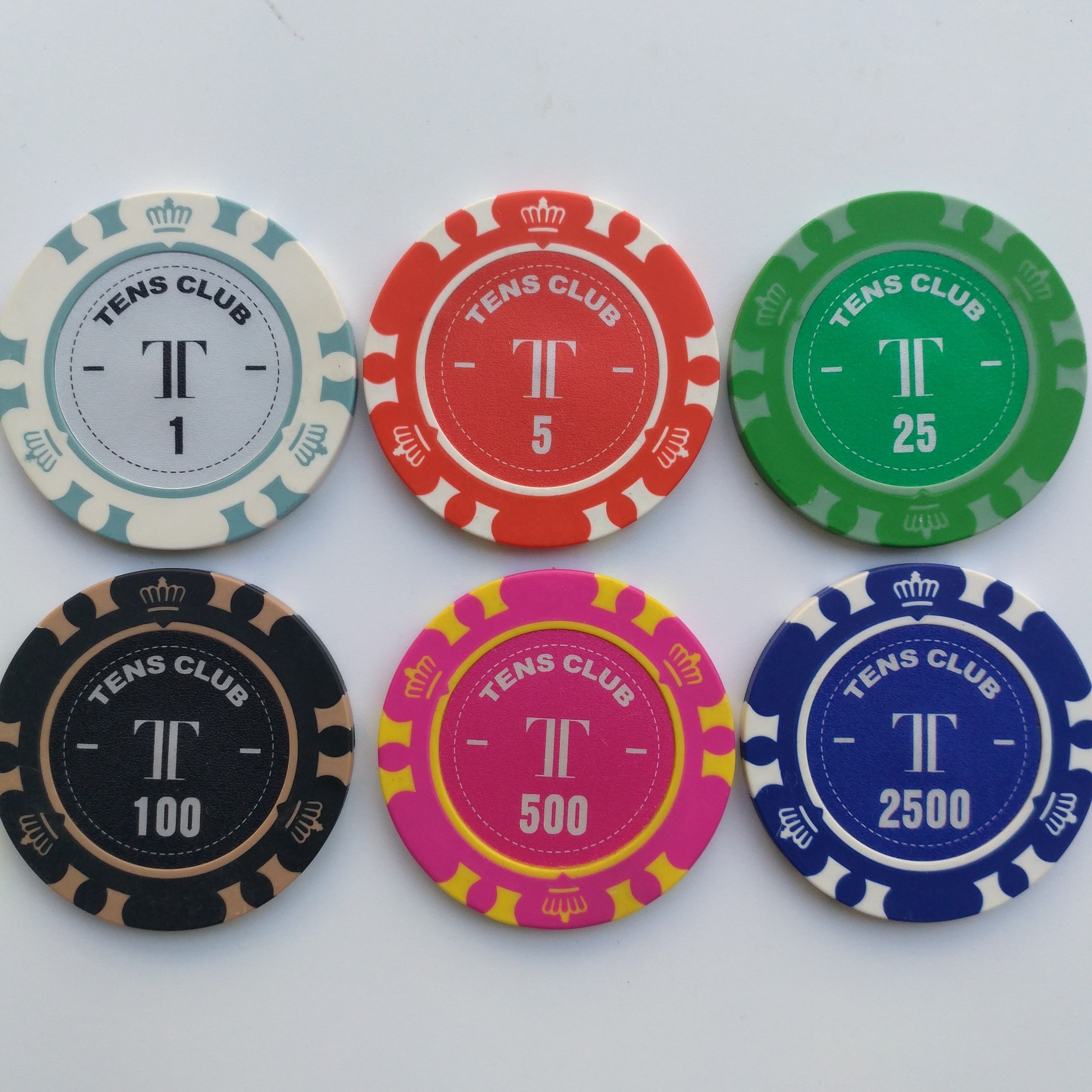 Hot sale  custom 14g real clay poker chips with metal core insert