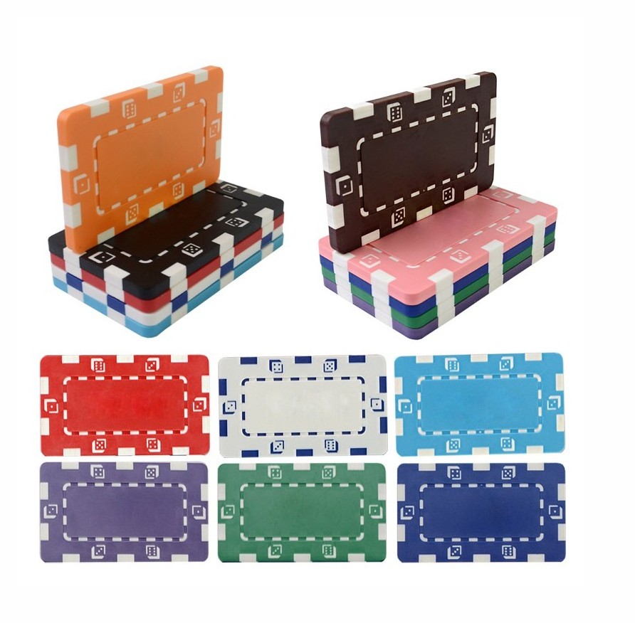 wholesale rectangular poker chip  without hot stamping numbers plaques