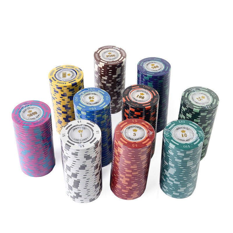 New arrival sticker design 14G menta carlo clay poker chips wholesale