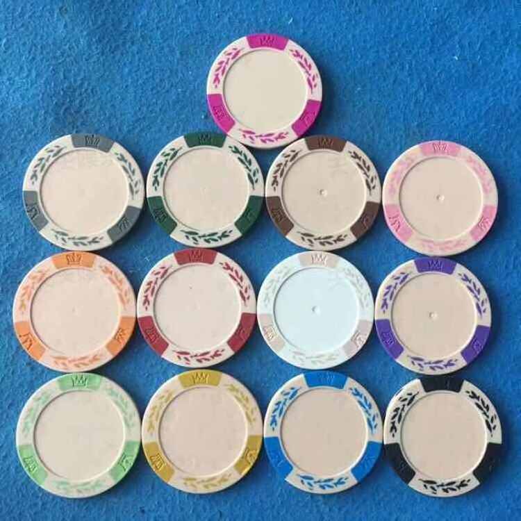 Wholesale 40mm two-tone  blank clay poker chips