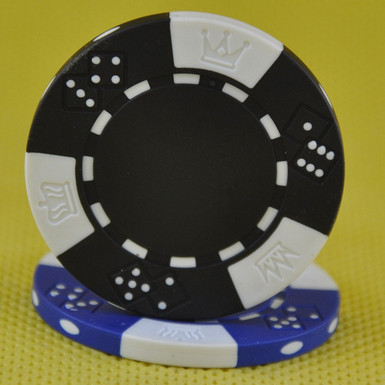 Diameter 40mm  14g crown dice  clay poker chips  without numbers wholesale