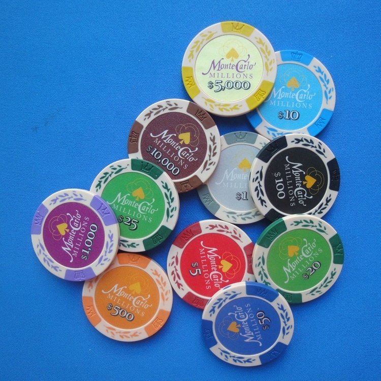 wholesale real monte carlo 14g clay poker chips   in stock