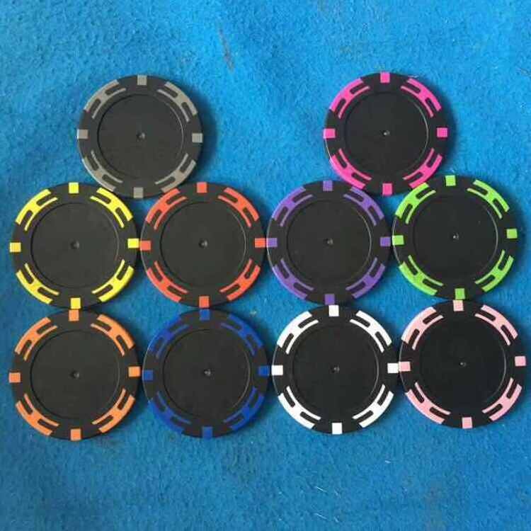 Wholesale 8 stripes  blank clay poker chips in stock