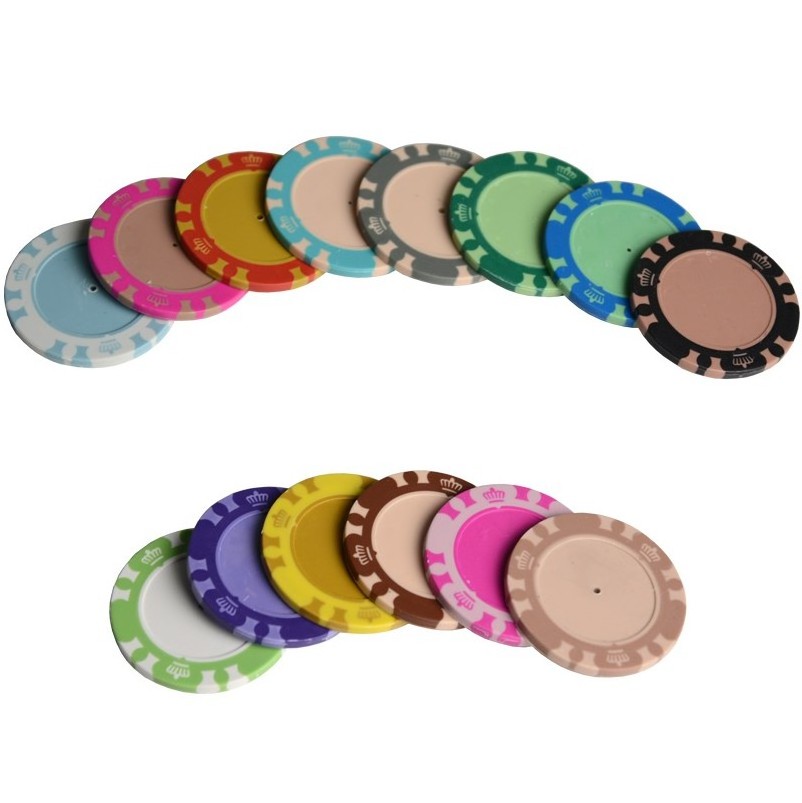 High quality 40MM  13.5G   blank crown style pure clay poker chips wholesale for casino (without stickers inlay)