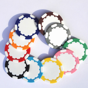 Custom Imprinted Poker Chip Price with metal insert for golf ball markers