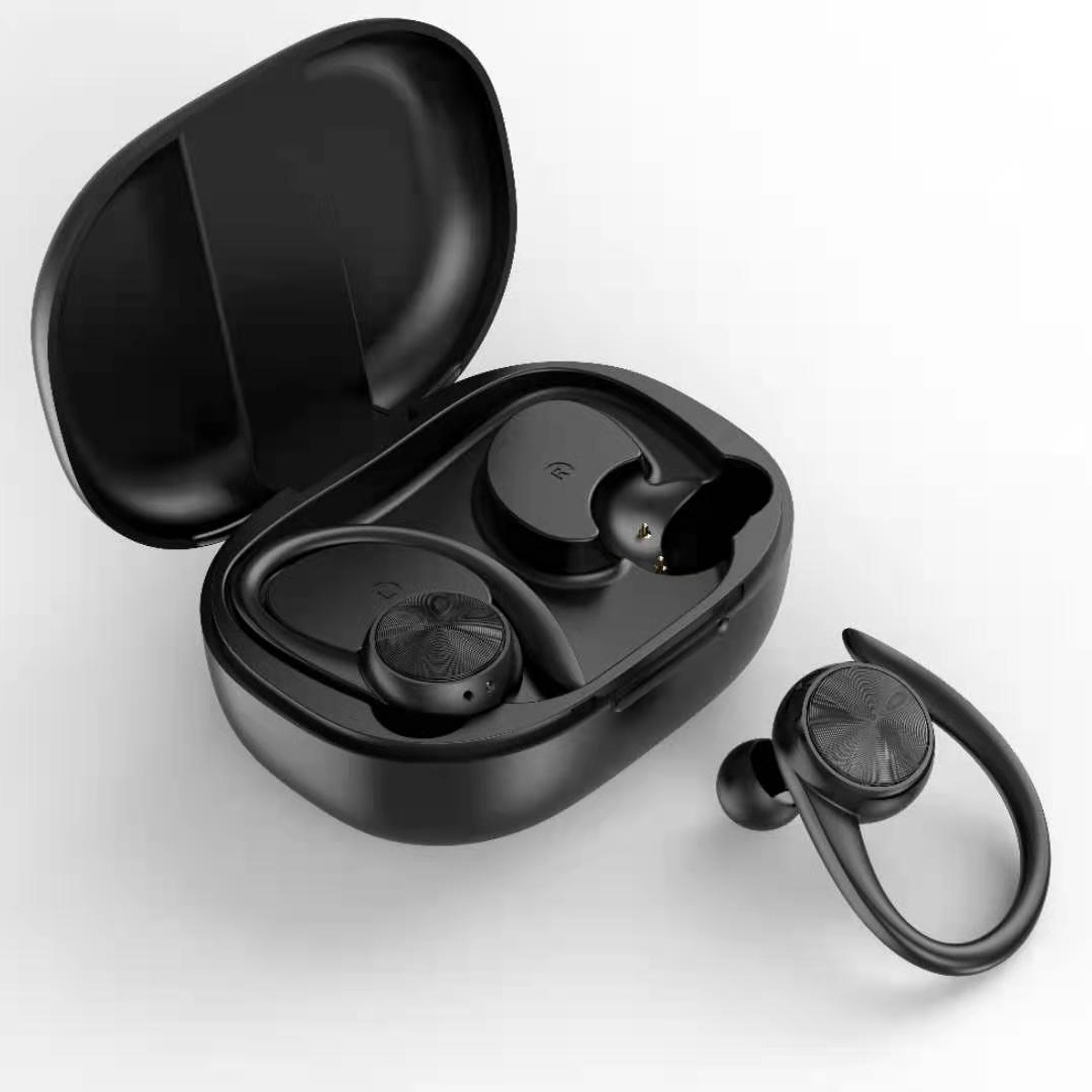 Button Control in Ear Earhook True Wireless Earbuds Earphones Headphones Wireless With battery screen Type C charging