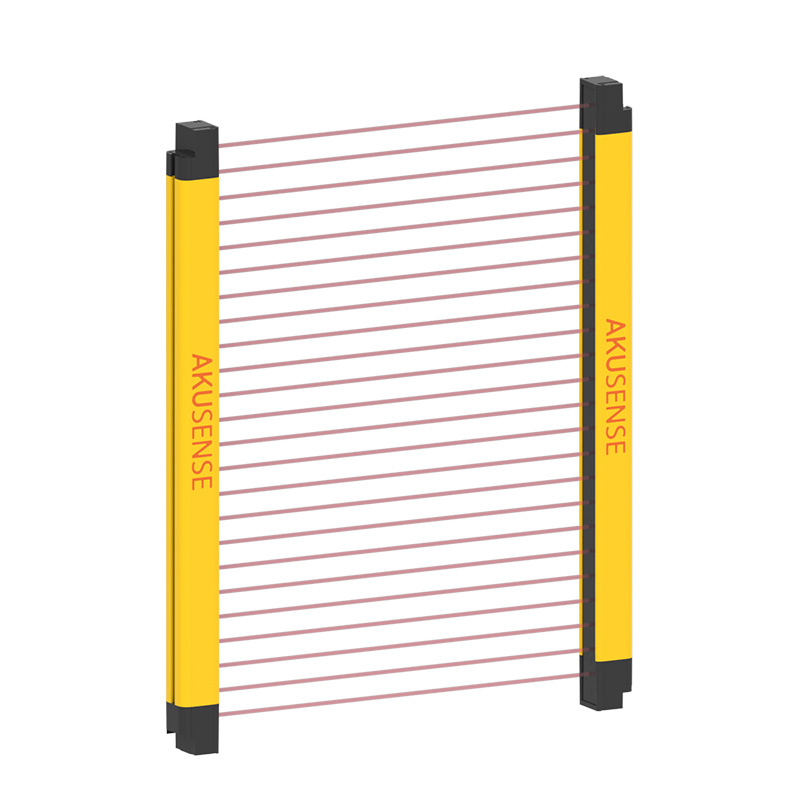 AkuSense High Quality Light Curtain Sensor 10ms High Speed Response Photocell Sensor Outdoor Barrier Safety Area Sensor