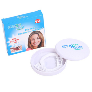 2 Pair Teeth Veneers Whitening Dentures  Braces Temporary False Teeth Cover Perfect Smile Comfortable Fit Denture Kit