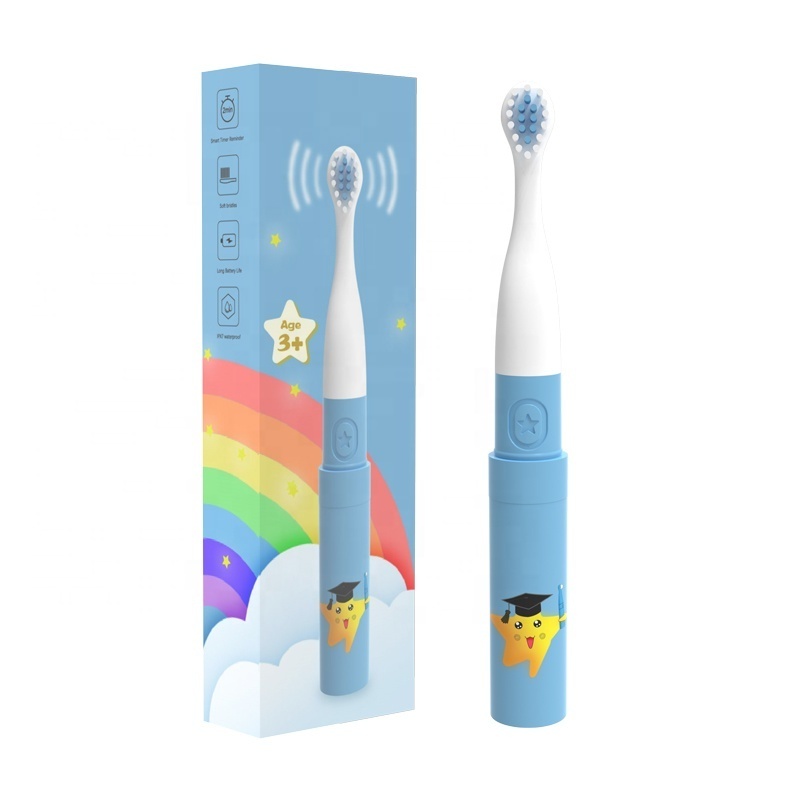 Children Mini IPX7 Waterproof Electric Toothbrush Cartoon Cute Teeth Cleaning Sonic Electric Toothbrush for Kids