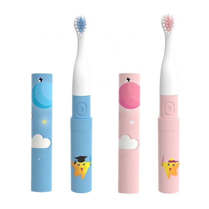 Children Mini IPX7 Waterproof Electric Toothbrush Cartoon Cute Teeth Cleaning Sonic Electric Toothbrush for Kids