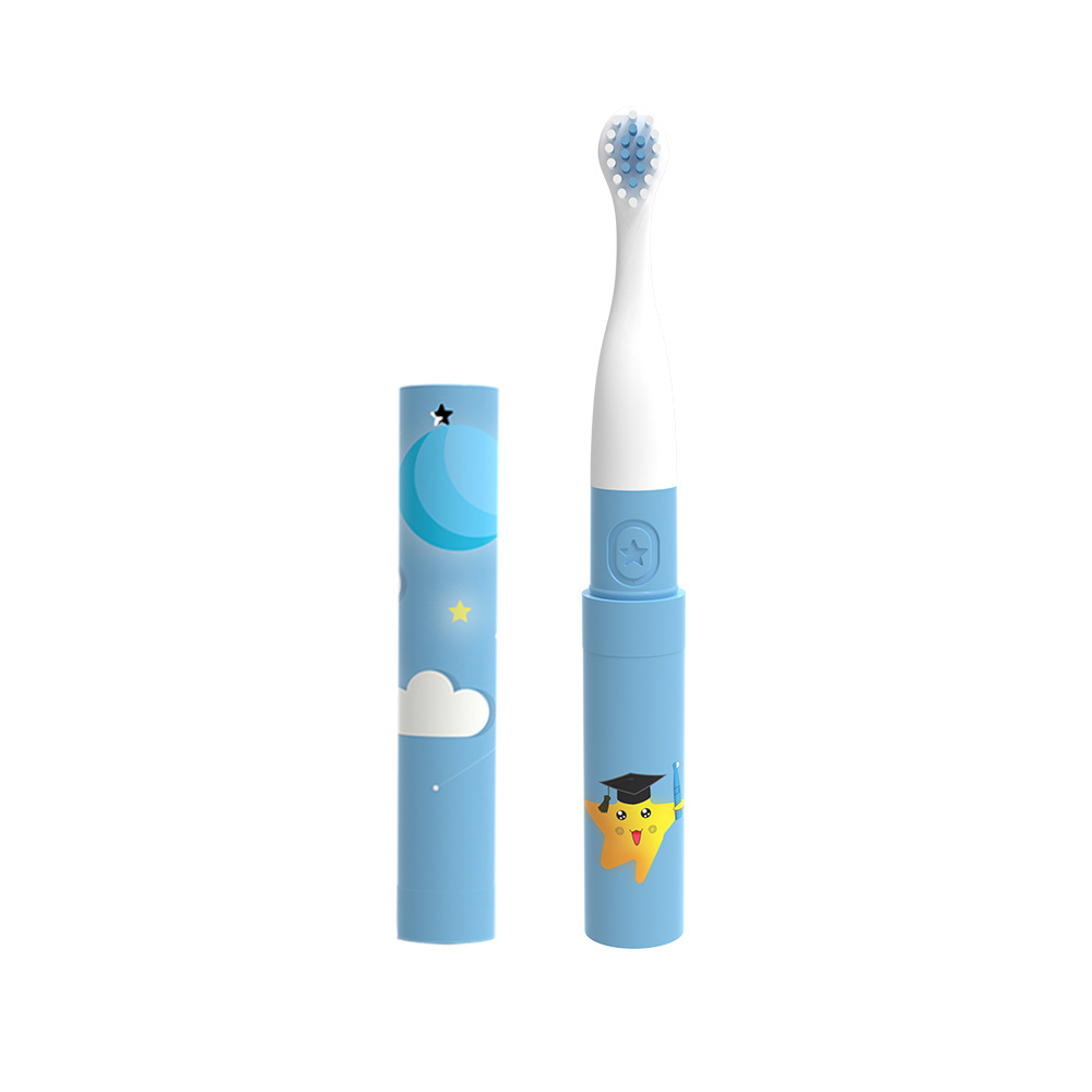 Children Mini IPX7 Waterproof Electric Toothbrush Cartoon Cute Teeth Cleaning Sonic Electric Toothbrush for Kids