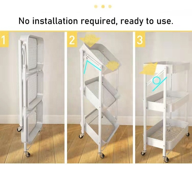 3 layer metal utility storage rolling cart 4 wheel heavy duty 3-tier metal utility rolling cart sywhitta 3-tier rolling utility