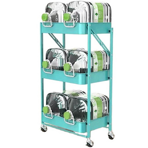 3 layer metal utility storage rolling cart 4 wheel heavy duty 3-tier metal utility rolling cart sywhitta 3-tier rolling utility