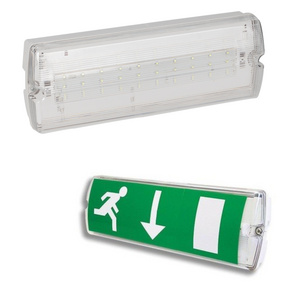 IP65 Emergency Rechargeable Waterproof Bulkhead Lamp LED Fire Emergency Exit Light With Battery Backup