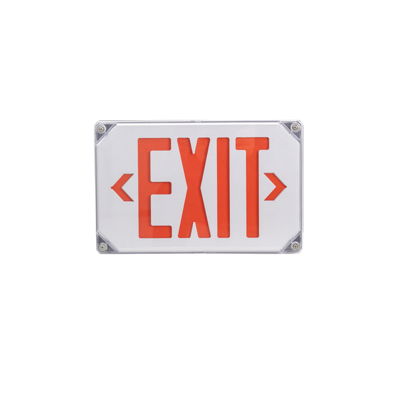 IP65 Twin Spots Waterproof Rechargeable LED Two Heads Emergency Exit Sign Light With Battery Backup