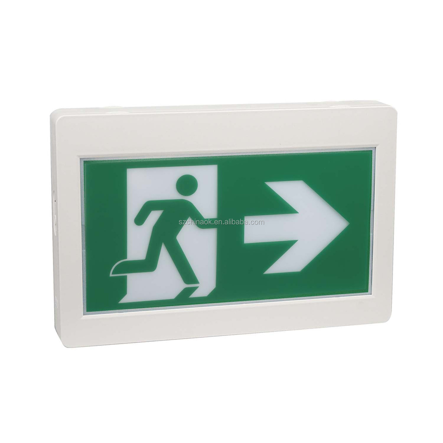 Canada Listed Rechargeable Running Man Exit Sign Combo Two Double Heads LED Fire Emergency Lights Twin Spots Emergency Light