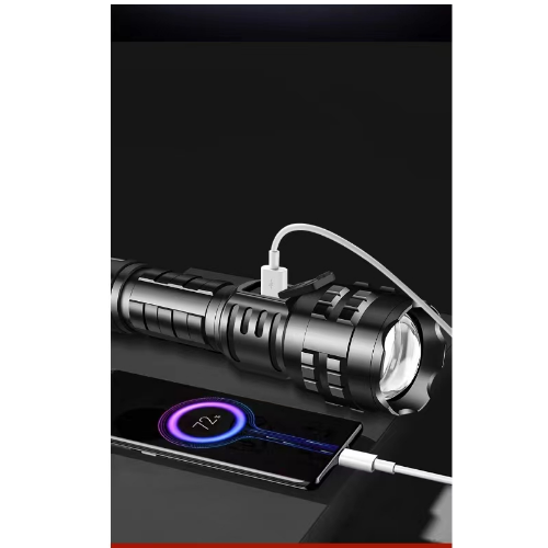 Multifunctional Self Defensive Rechargeable Powered Led Tactical Flashlight Bat With Hammer Torch Light Alarm