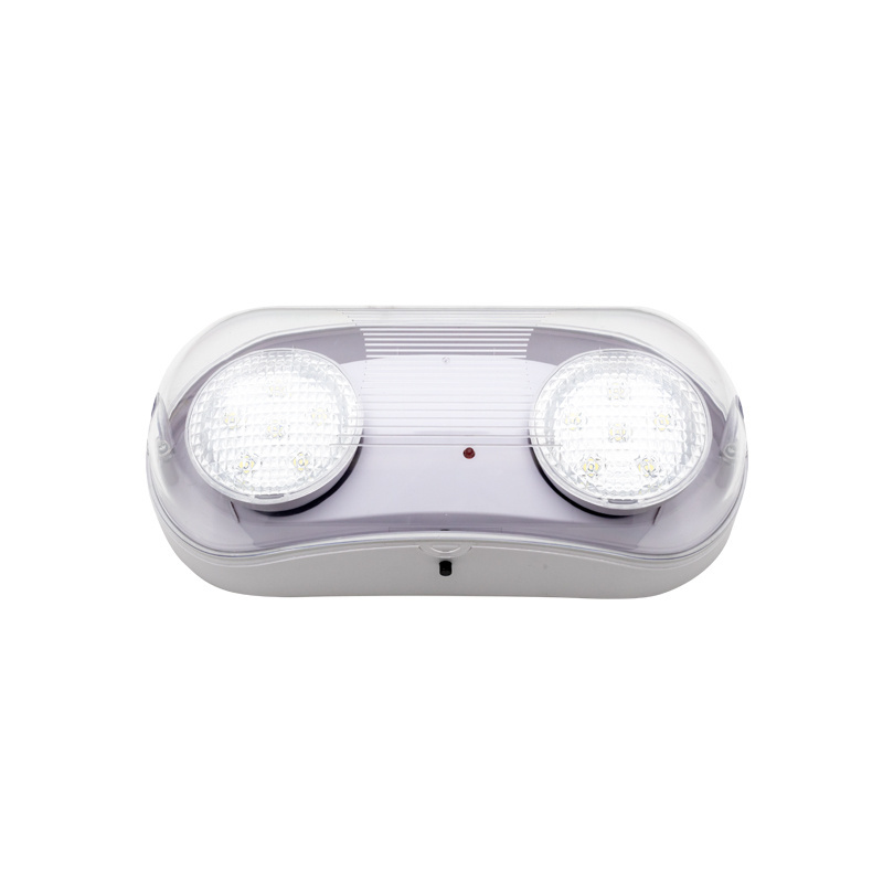 Waterproof IP65 Rechargeable Twin Spot Led Emergency Light Two Head Emergency Lamp For Wet Location