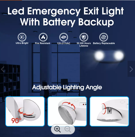 High Quality Emergency Light Rechargeable LED Portable Twin Spot Emergency Light