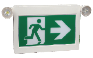 Wall Mounted Rechargeable Fire Emergency Running Man Combo Fire Emergency Exit Sign Led Light With Spot Light