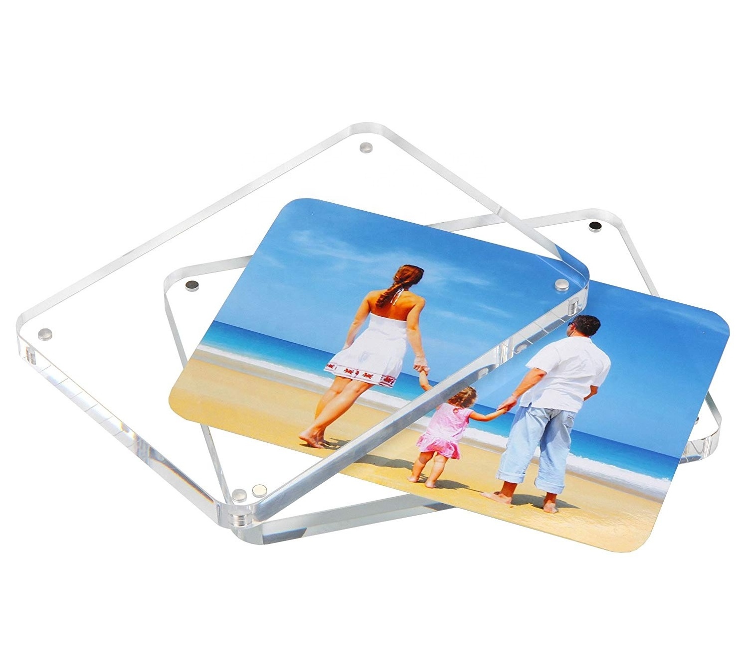 Acrylic Picture Frames 8x10 Bulk Magnetic Photo Frames Wedding Baby Glasses Frames Display Holder