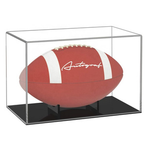 Clear Transparent Acrylic Box Football Display Case Rugby Soccer Ball Holder