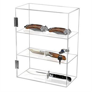 Custom Clear Acrylic Display Cabinet Locking Acrylic Showcase Clear Acrylic Display Case With Lock For Retail