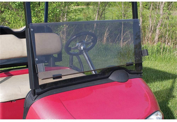 Factory Sale New Folding Acrylic Clear Tinted Windshield for 2004-Up Club Car Precedent Golf Carts