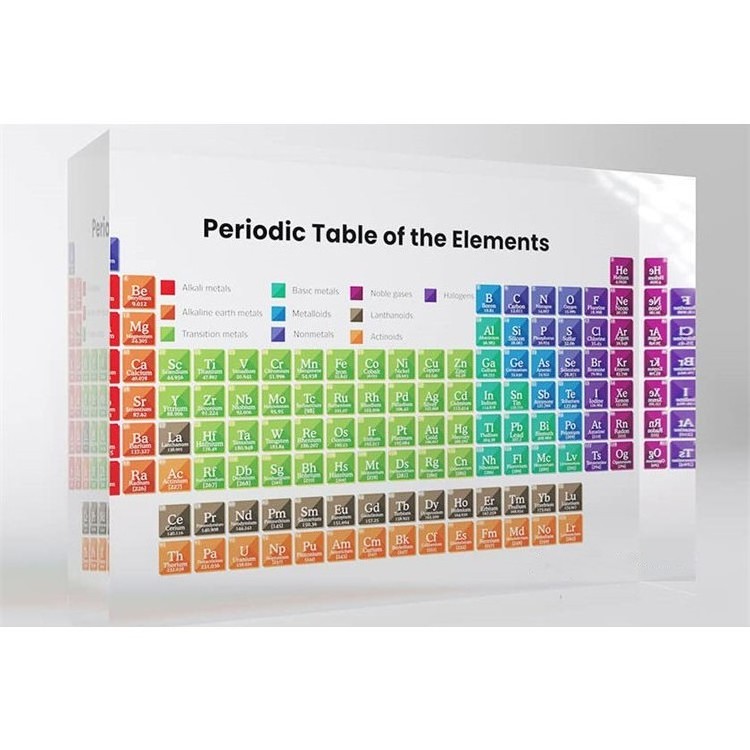 School Chemical Education Teachers Students Classroom Use Acrylic Cube Design Clear Block Acrylic Periodic Table Of Elements