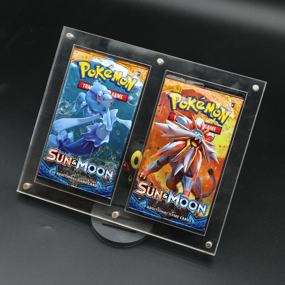 Pokemon TCG Card Pack Acrylic Magnetic Case Showcase Booster Box Display Case acrylic display for pokemon cards