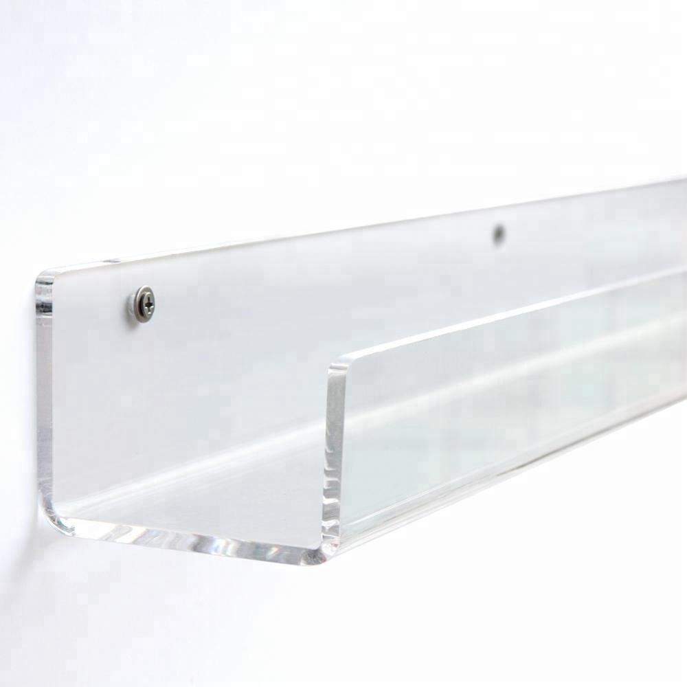 Clear Acrylic Bookshelf, Floating Wall Shelf 24 Inch