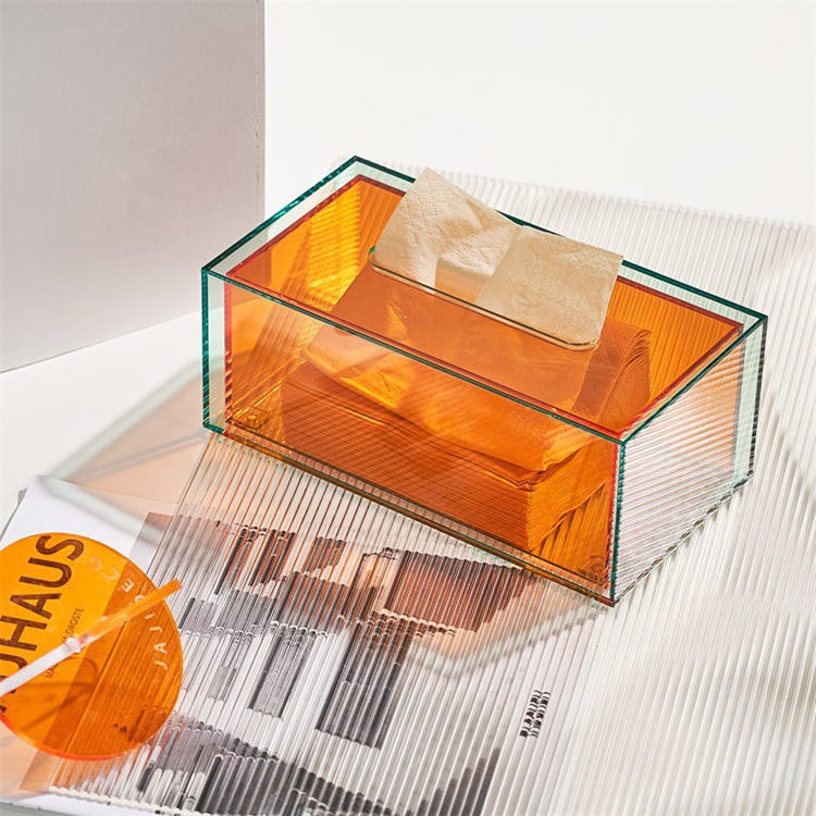 Colorful Acrylic Tissue Box Color Living Room Room Hotel Ktv Pumping Creative Simple Paper Box European Tissue Box