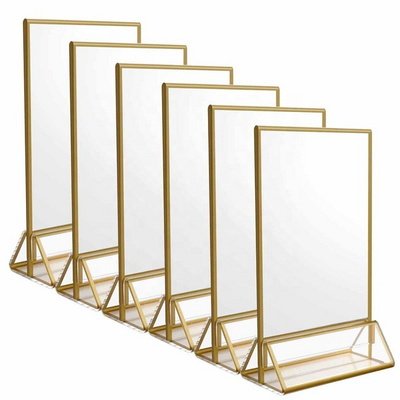 Table Display Stand Clear 8.5 x 11 Inches Acrylic Sign Holder