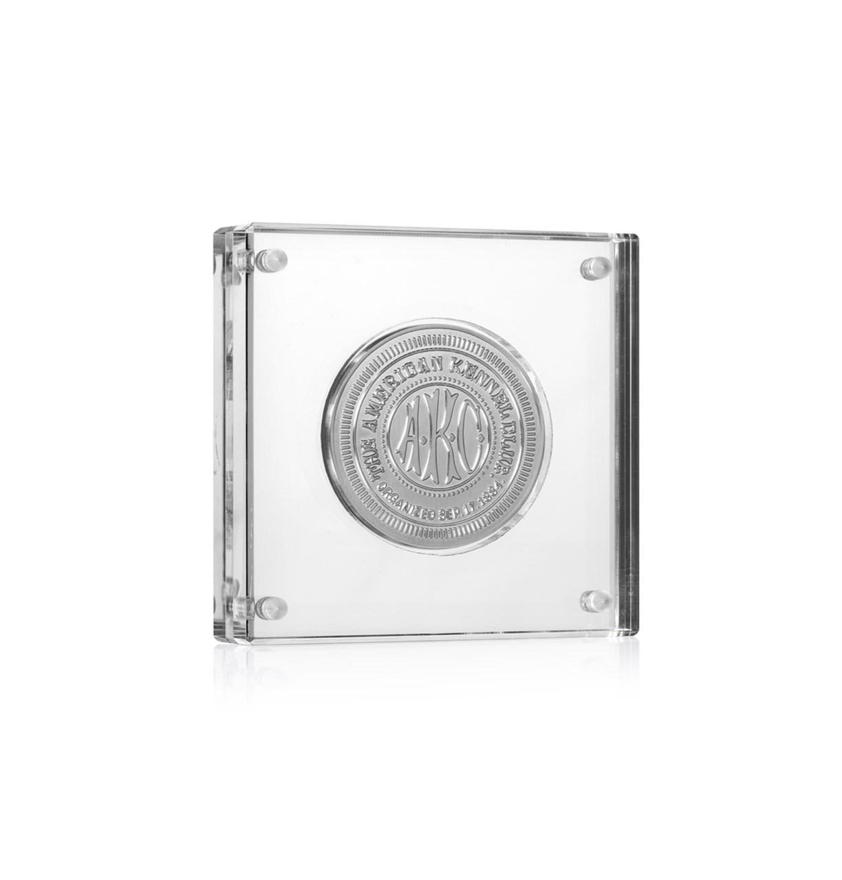 Challenge Coin Display Holder Case Square Shape Acrylic Coin Display Frame double sided coin display