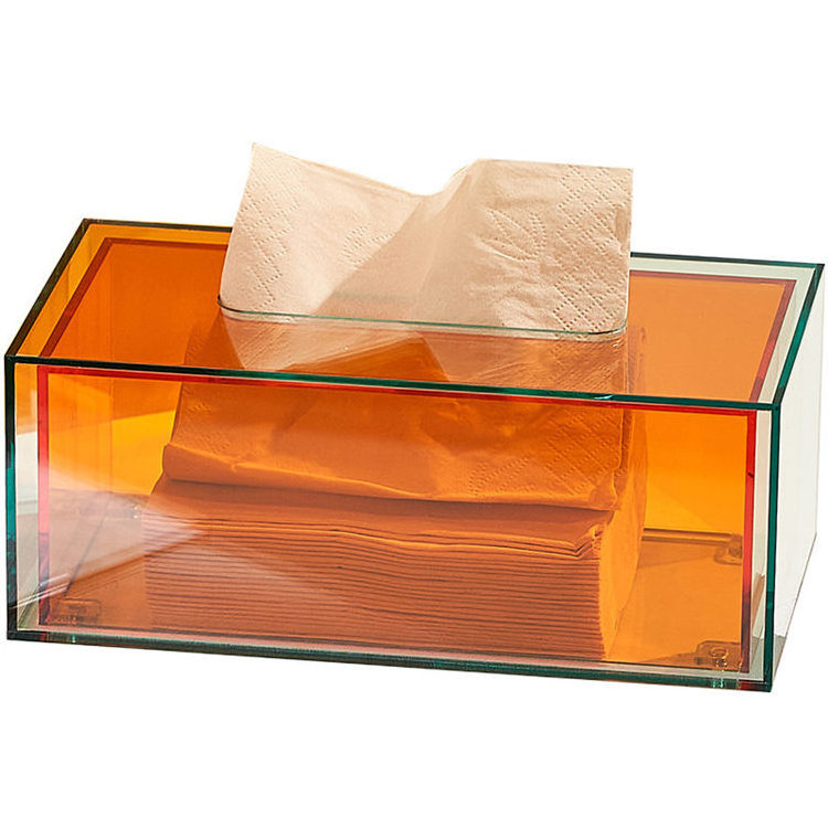 Colorful Acrylic Tissue Box Color Living Room Room Hotel Ktv Pumping Creative Simple Paper Box European Tissue Box